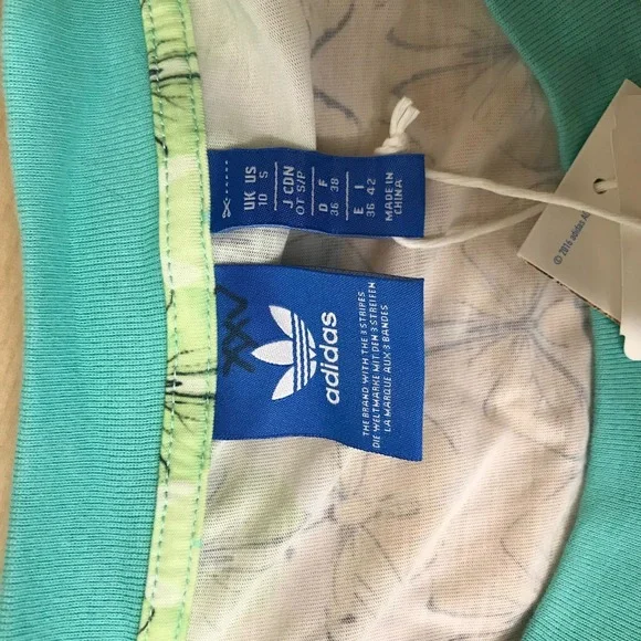 ADIDAS- WOMEN'S SMALL - MULTICOLOR SLEEVELESS BUTTERFLY TANK DRESS - Picture 8 of 11